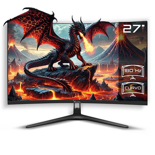 Monitor Curvo Xzeal  LCD 27", Full HD, 180Hz, Negro