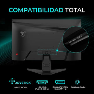 Monitor MSI de 23.8"G242L E14 Full HD 144Hz 1ms, IPS, Negro