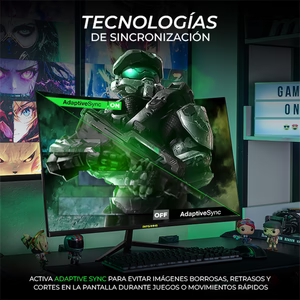Monitor Curvo 31.5" DXT GAMING 1ms 180Hz FHD VA, Negro