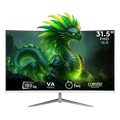 Monitor Curvo 31.5" DXT GAMING 1ms 180Hz FHD VA, Blanco