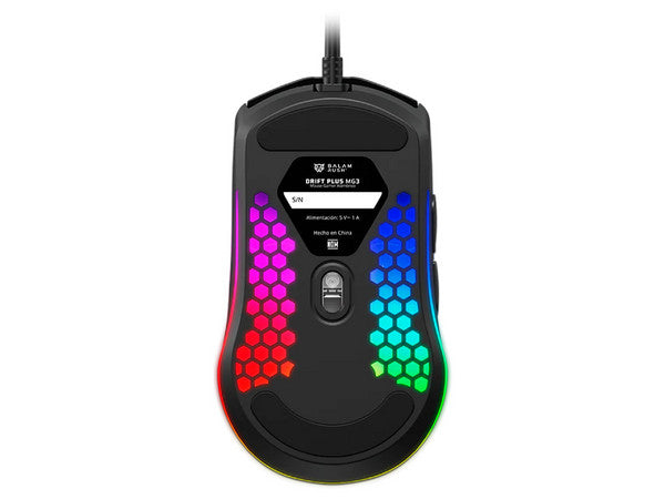 Mouse Balam Rush hasta 7200dpi, 6 botones, RGB, Negro