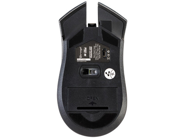 Mouse Óptico Inalámbrico Game Factor MO-600, hasta 2400 Dpi, 6 Botones, Negro.