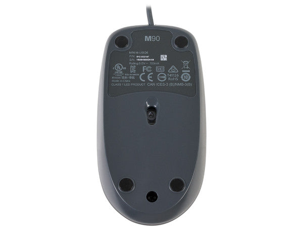 Mouse Óptico Logitech M90, 1,000 dpi, USB, Negro/Gris