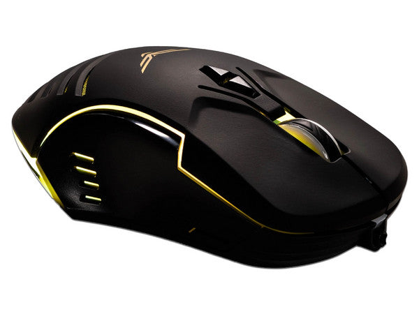 Mouse NACEB OSIRIS NA-0964, hasta 7200 dpi, 7 botones, RGB, Alámbrico, Negro.