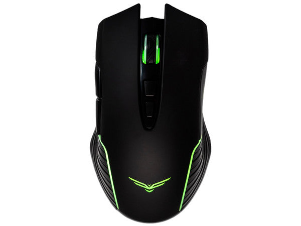 Mouse NACEB OBELISK, hasta 3600 dpi, 7 botones, RGB, Alámbrico, Negro.