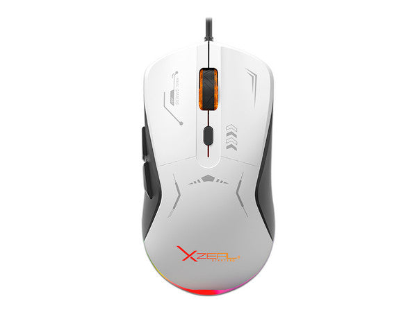 Mouse Xzeal Starter XST-401, hasta 7200dpi, 6 botones, RGB, Blanco