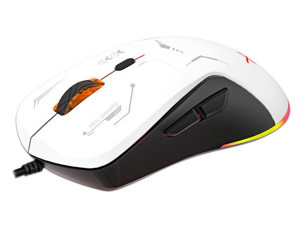 Mouse Xzeal Starter XST-401, hasta 7200dpi, 6 botones, RGB, Blanco