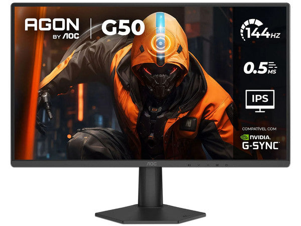 Monitor AOC de 27", Full HD, IPS, Adaptive Sync, 0.5ms, 144Hz, Negro, 27G50F