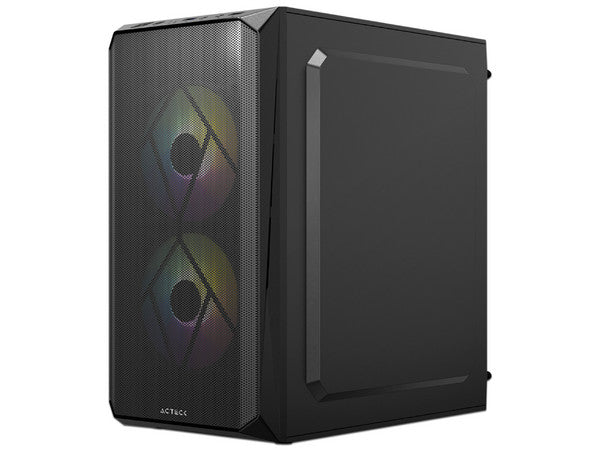 Gabinete Acteck Doom Gl630, Micro Torre, Micro-ATX + Fuente de poder de 500W, Negro.