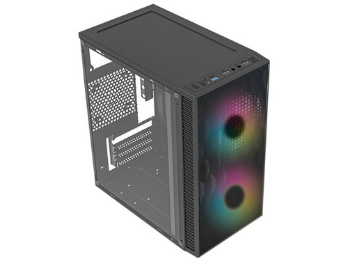 Gabinete Acteck Fuji, Mini Tower, Micro-ATX + fuente de 500W, Negro.