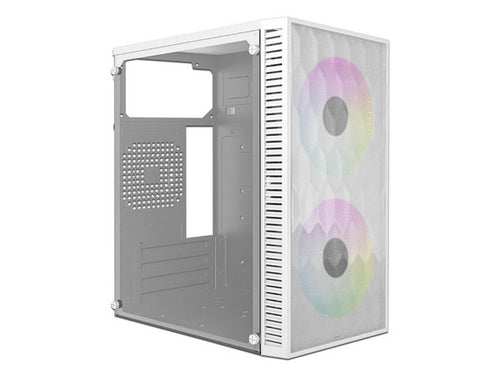 Gabinete Acteck Fuji, Mini-Tower, Micro-ATX + fuente de poder de 500W, Blanco