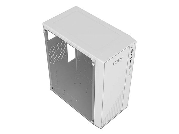 Gabinete Acteck Kioto GC220F, Mini-Tower, Micro-ATX + fuente de poder de 500W, Blanco
