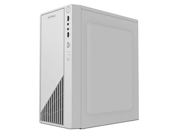 Gabinete Acteck Kioto GC220F, Mini-Tower, Micro-ATX + fuente de poder de 500W, Blanco