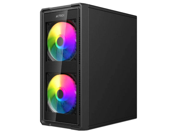 Gabinete ACTECK Doom Ultra Crystal Mini Torre + 2 Ventiladores FRGB + Fuente 500W
