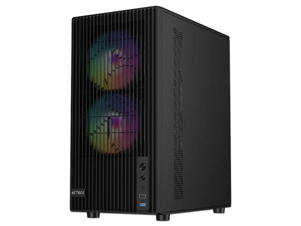 Gabinete Acteck Zyron, Mini Tower, Micro-ATX + 3 Ventiladores FRGB de 120mm
