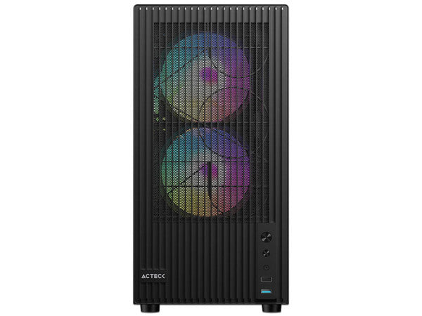 Gabinete Acteck Zyron, Mini Tower, Micro-ATX + 3 Ventiladores FRGB de 120mm