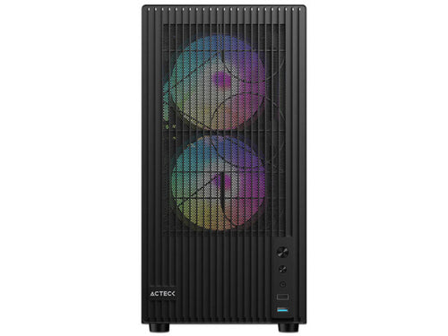 Gabinete Acteck Zyron, Mini Tower, Micro-ATX + 3 Ventiladores FRGB de 120mm