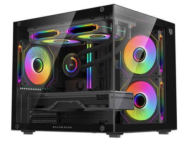 Gabinete BALAM RUSH Tank Glow Plus 3700, Mid Tower, Micro ATX + 3 Ventiladores de 120mm