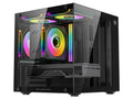 Gabinete BALAM RUSH Tank Glow Mini 3500, Mini Tower, Micro ATX + 3 Ventiladores x 120mm, Panel de Cristal, Negro