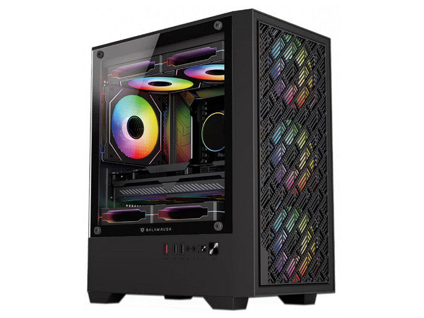 Gabinete Balam Rush Nitrox Edge Aircool 4700A, Mini-Tower, Micro ATX + 4 Ventiladores x 120mm, Negro.