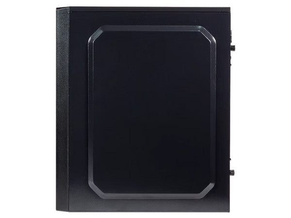Gabinete Evotec EV-1023 Mini ATX + fuente de 500W + 3 ventiladores, negro.