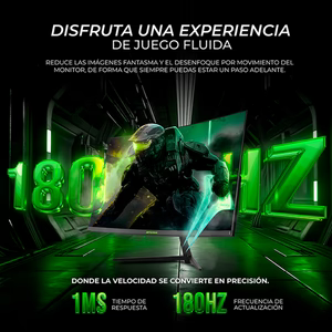 Monitor Curvo 31.5" DXT GAMING 1ms 180Hz FHD VA, Negro