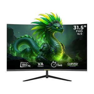 Monitor Curvo 31.5" DXT GAMING 1ms 180Hz FHD VA, Negro