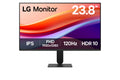 Monitor LED LG 23.8" Full HD 120hz, IPS, Negro, 24U411A-B